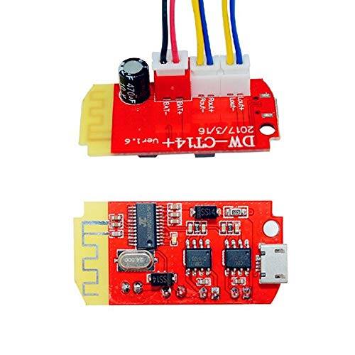 CT14 Bluetooth 4.2 F Class 5W+5W Stereo Audio Amplifier Module with Onboard Micro-USB battery Charging