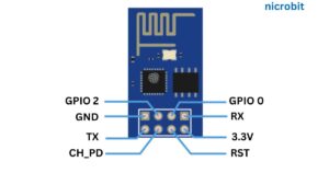 ESP8266-01S WiFi Module Pinout Diagram