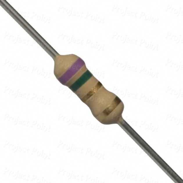 7.5 OHM Resistor - 1/4W (0.25 Watt) ±5% Tolerance