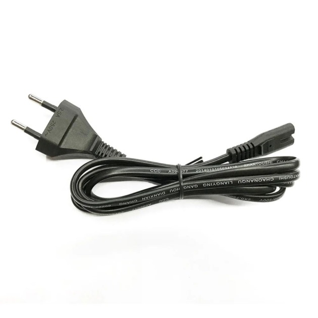 2 Pin Plug Universal AC Power Supply Cable