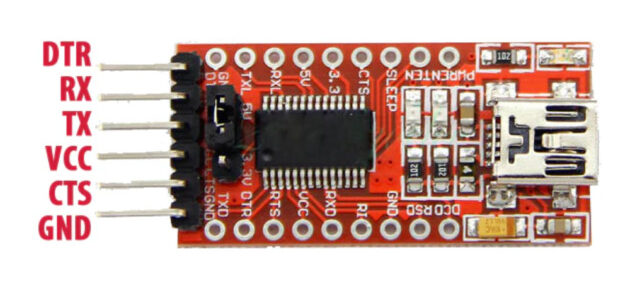 FT232RL FTDI USB To TTL Serial Converter Pinout