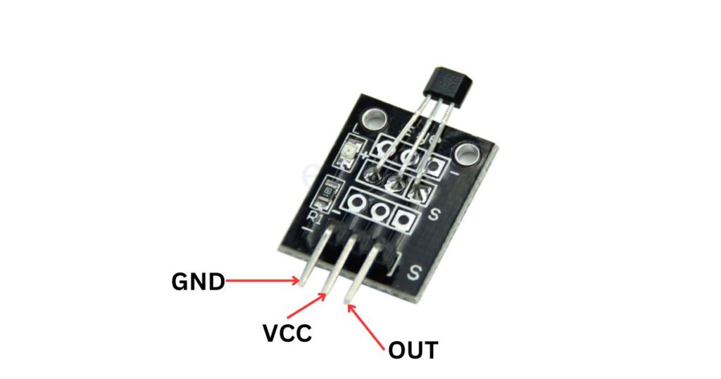 Hall Effect Magnetic Sensor Module Pinout Diagram